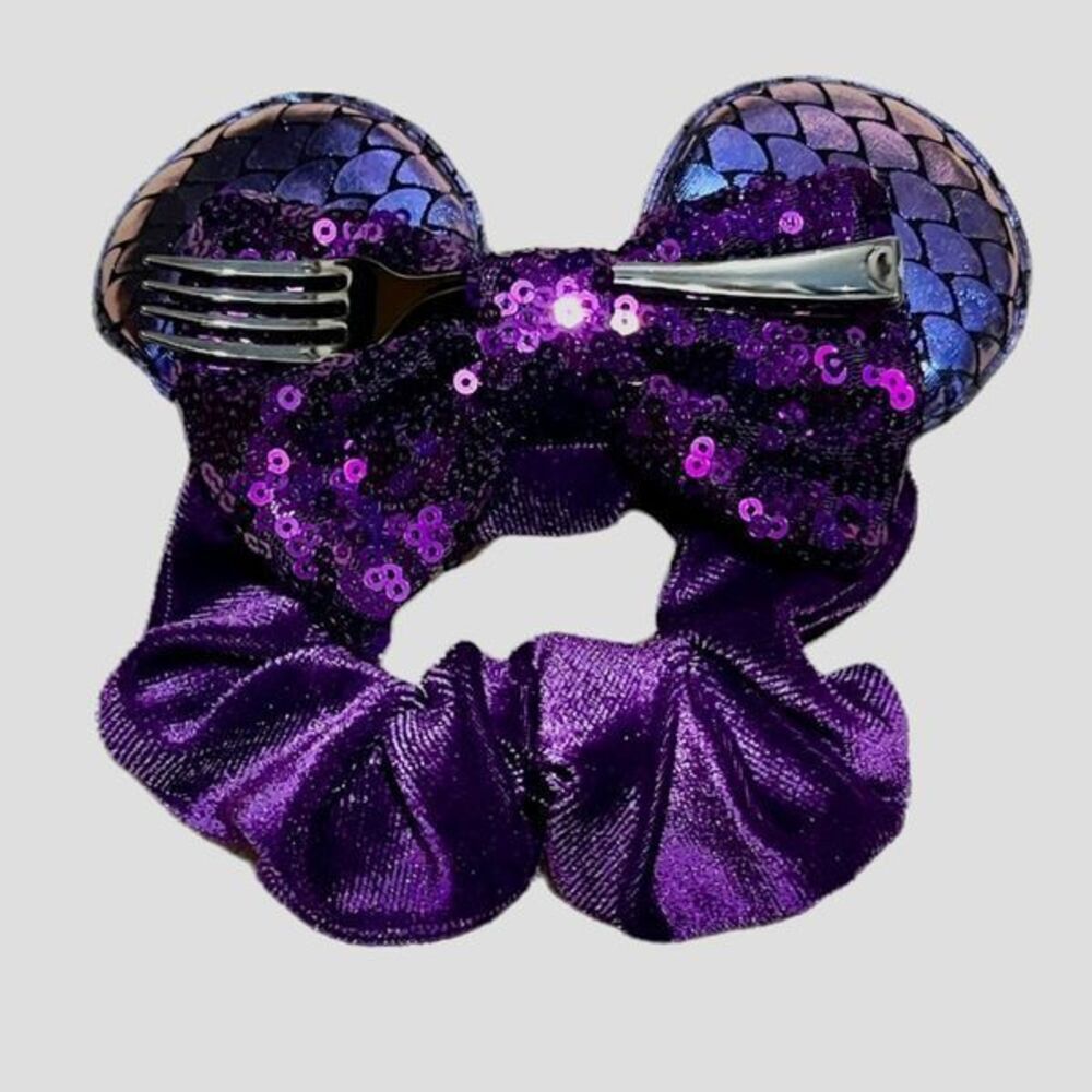 New Disney Inspired Little Mermaid Ariel Dinglehopper Ponytail Hair Scrunchie